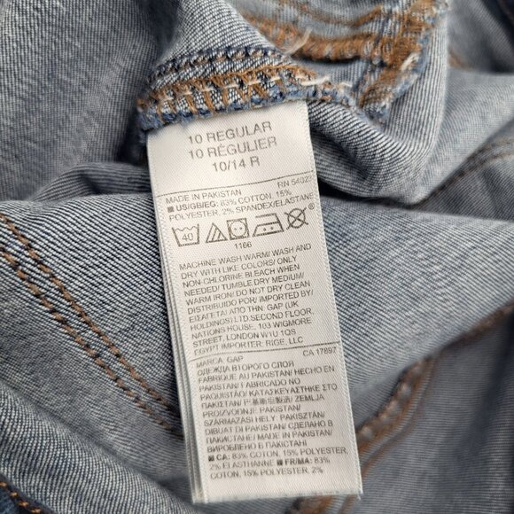 GAP Womens SZ 10 Reg Easy Leggings Ankle Distressed Denim Jeans Excelsior Slash - Picture 9 of 9